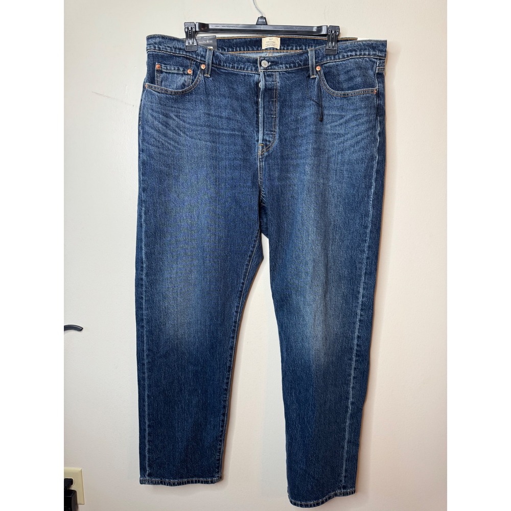 Levis 501 Original High Rise Straight Leg Jeans Dark Wash